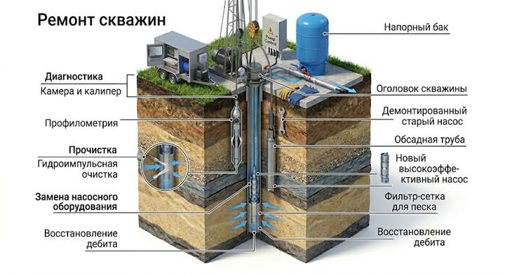 Ремонт скважин в Лысьве
